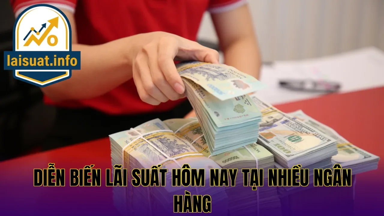 Diễn biến lãi suất hôm nay tại nhiều ngân hàng
